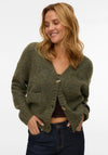 Vero Moda Ingrid V-Neck Wool Cardigan, Green