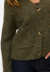 Vero Moda Ingrid V-Neck Wool Cardigan, Green