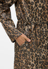 Vero Moda Malou Leopard Coated Raincoat, Brown