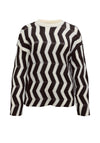 Vero Moda Libra Zigzag Knit Jumper, Chocolate