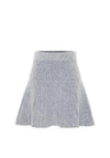 Vero Moda Macy Pleated Knitted Skater Skirt, Medium Grey