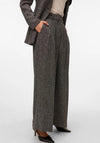 Vero Moda Perle Mid Rise Super Wide Leg Trousers, Black