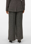 Vero Moda Perle Mid Rise Super Wide Leg Trousers, Black