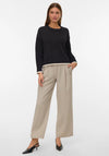 Vero Moda Shadow Contrasting Hem Jumper, Black