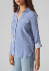 Vero Moda Bumpy Striped Shirt, Beaucoup Blue