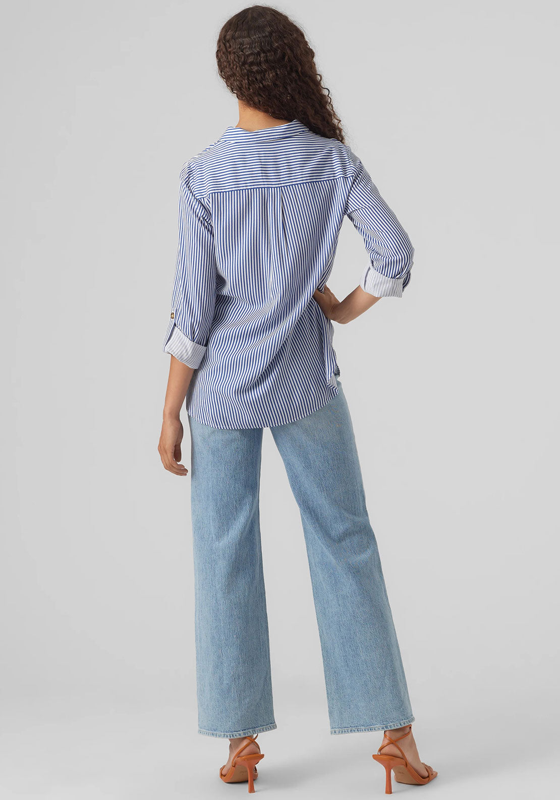 Vero Moda Bumpy Striped Shirt, Beaucoup Blue