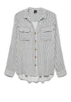 Vero Moda Bumpy Striped Shirt, Grey and White