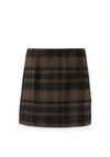 Vero Moda Simma Short Check Skirt, Chocolate Torte