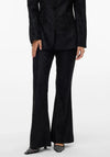 Vero Moda Carly Slim Leg Flared Lace Trousers, Black