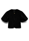 Vero Moda Liana Shiny Puff Sleeve Blouse, Black