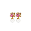 Dyrberg/Kern Veronica Pearl Earrings, Rose & Gold