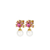 Dyrberg/Kern Veronica Pearl Earrings, Rose & Gold