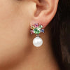 Dyrberg/Kern Veronica Pearl Earrings, Pastel & Gold