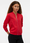 Vero Moda Zip Up Bomber Jacket, Red