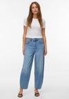 Vero Moda Billie High Rise Barrel Jeans, Medium Blue