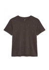 Vero Moda Noabell Stud Detail T-Shirt, Chocolate Brown