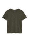 Vero Moda Noabell Stud Detail T-Shirt, Forest Green