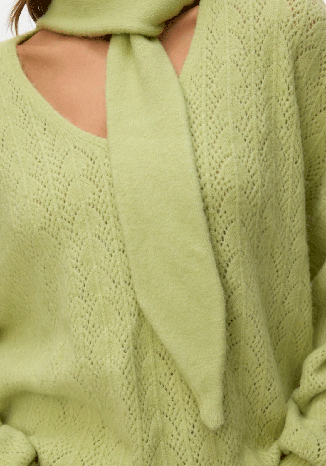 Vero Moda Kae Long Sleeve Knitted Pullover, Green