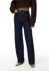 Vero Moda Tessa Wide Leg Jeans, Dark Blue Denim Rinse
