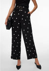 Vero Moda Polka Dot With Belt Trousers, Black