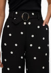 Vero Moda Polka Dot With Belt Trousers, Black