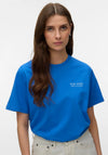 Vero Moda Graphic Printed Back Oversized T-Shirt, Dark Blue