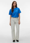 Vero Moda Graphic Printed Back Oversized T-Shirt, Dark Blue