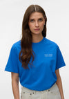 Vero Moda Graphic Printed Back Oversized T-Shirt, Dark Blue