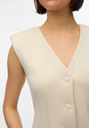 Vero Moda Sleeveless Fitted Waistcoat, Beige