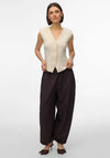 Vero Moda Sleeveless Fitted Waistcoat, Beige