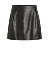 Vila Bellis Faux Leather Mini Skirt, Black