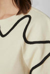 Vila Sada Embroidered Cotton Mini Dress, Cloud Dancer