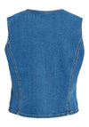 Vila Kenya Denim Vest, Medium Blue Denim