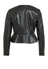 Vila Miriam Coated Peplum Jacket, Black
