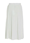 Vila Yasmin Button Pleated Midi Skirt, Snow White