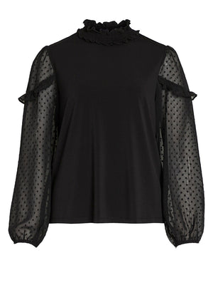 Vila Sansa Knit Jumper Dress, Black