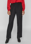 Vila Winnie High Rise Wide Leg Trouser, Black