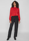 Vila Winnie High Rise Wide Leg Trouser, Black