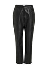 Vila Faux Leather Slim Leg Trouser, Black