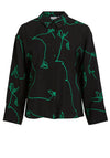 Vila Dogma Abstract Scribble Print Blouse, Black