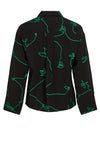 Vila Dogma Abstract Scribble Print Blouse, Black
