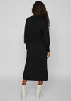 Vila Marla Fine Knit Midi Jumper Dress, Black