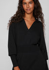 Vila Marla Fine Knit Midi Jumper Dress, Black