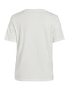Vila Sybill Leaf Print T-Shirt, Snow White
