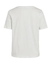 Vila Sybill Leaf Print T-Shirt, Snow White