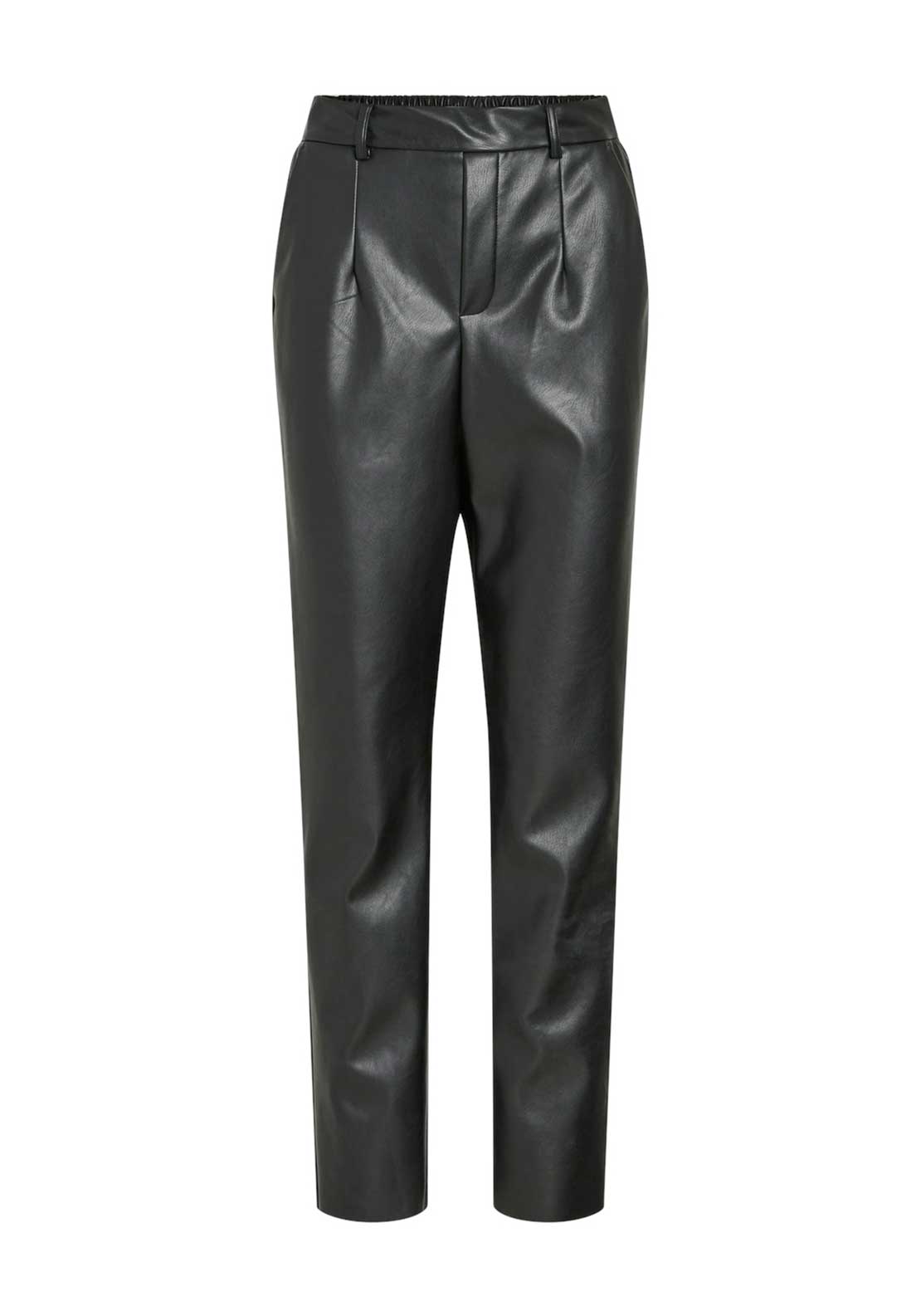 Vila Dagmar Varone Coated Trousers, Black