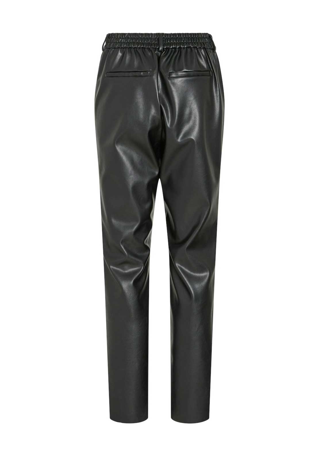 Vila Dagmar Varone Coated Trousers, Black