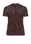 Vila Stasia Lace Top, Plum Perfect