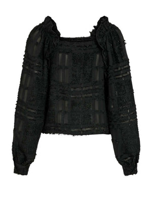 Vila Hayas Square Neck Top, Meteorite