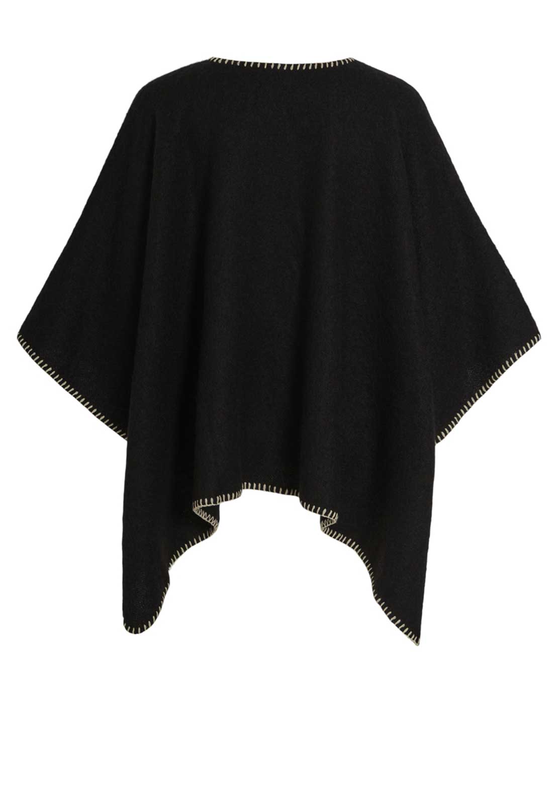 Vila Santel One Size Cape, Black